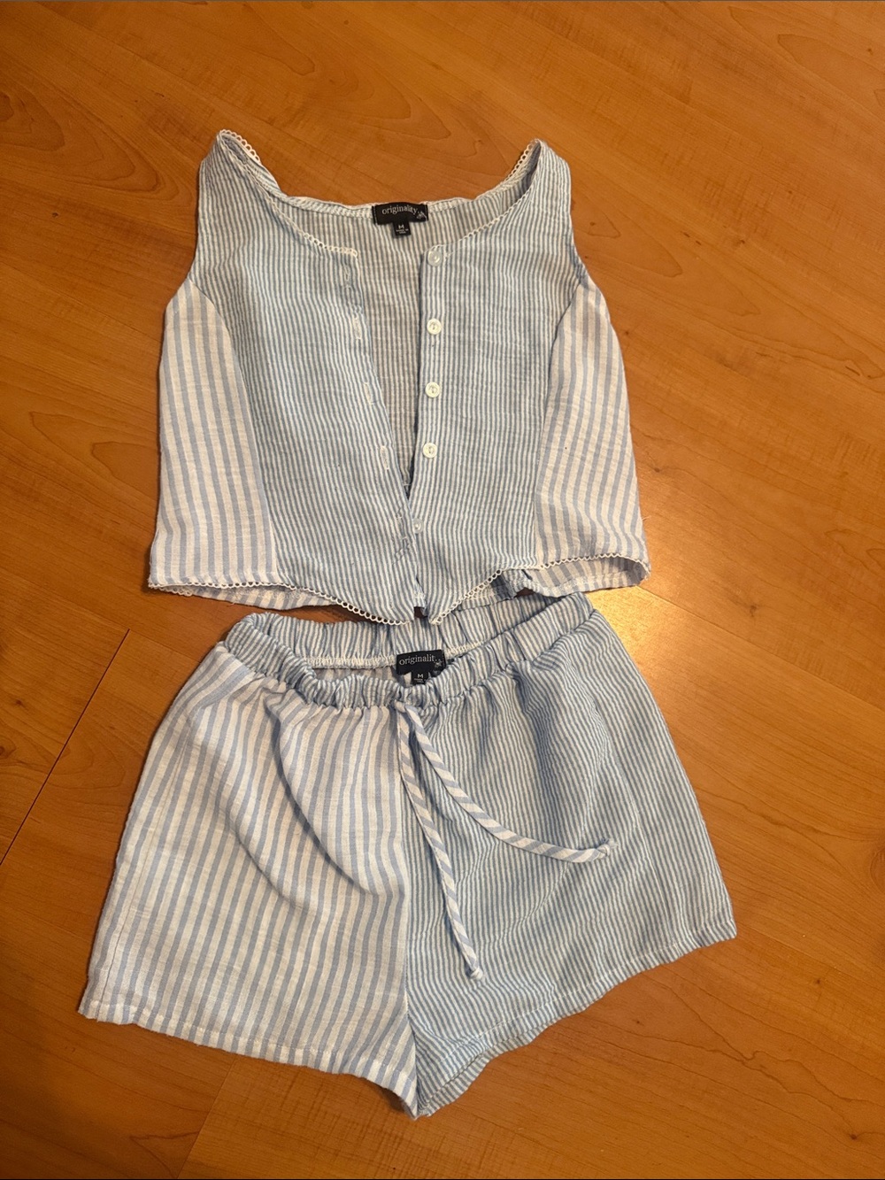 Originals Kids Blue & White Striped Matching Set